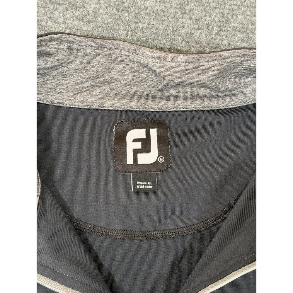 FootJoy Vest Mens Medium Black Half Zip Jersey Golf Performance Outdoors Casual - Picture 5 of 11